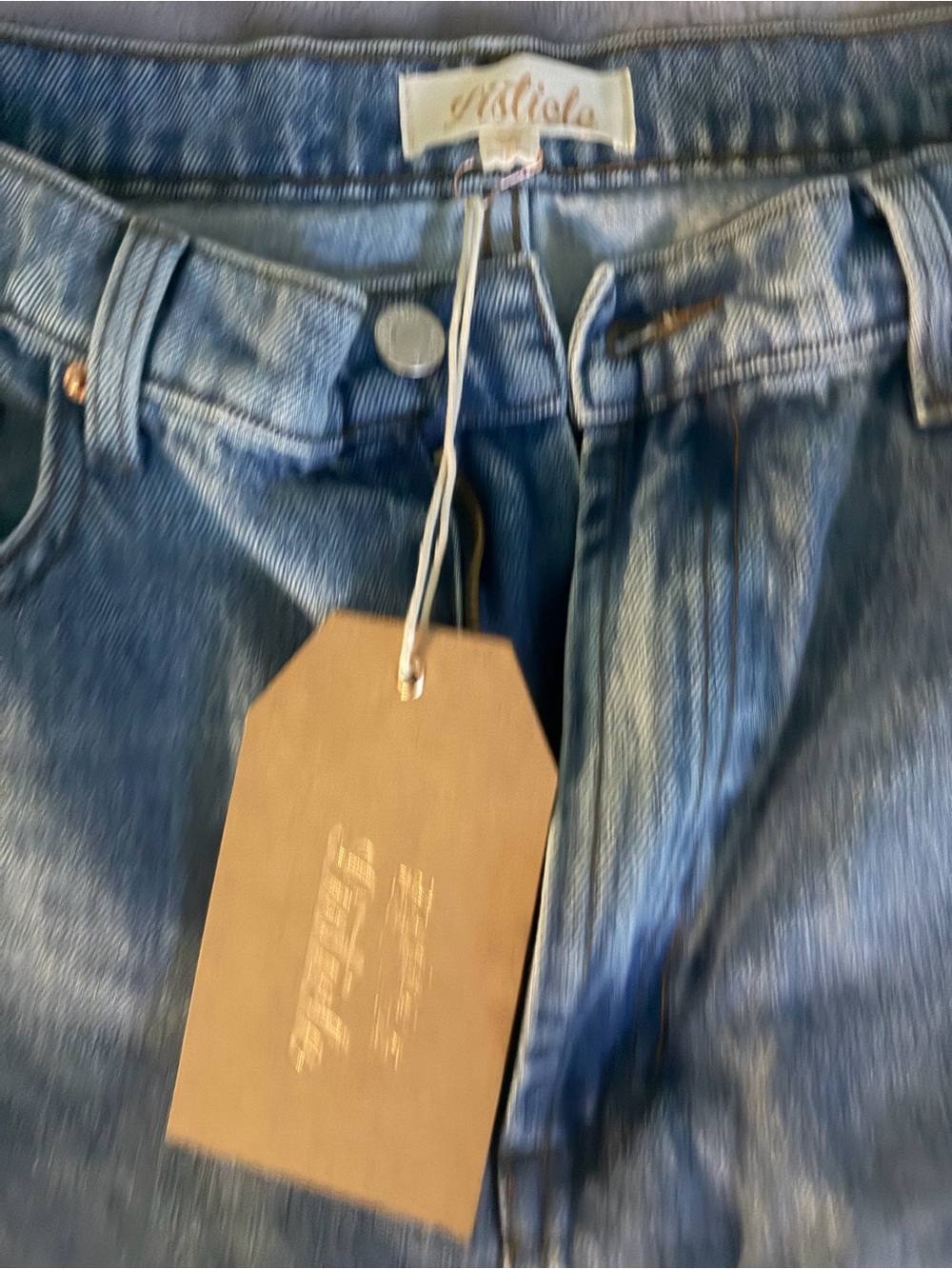 Listicle Blue Wide-Leg High-Rise Jeans